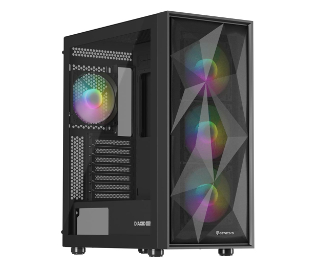 NATEC Genesis Diaxid 605 ARGB MIDI TOWER USB-C Czarna NPC-2172 - 1241512 - zdjęcie